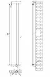 Дизайнерський радіатор опалення ARTTIDESIGN Livorno II 4/1800/272 білий матовий Фото - 2